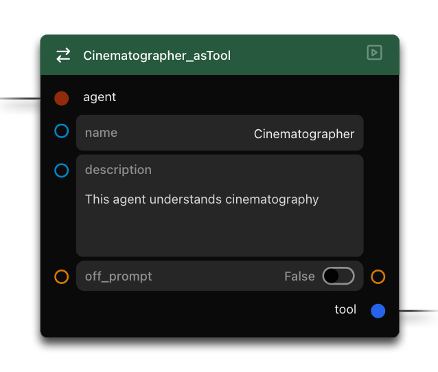 Agent to tool conversion